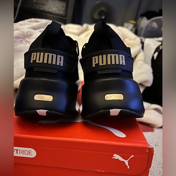 Ladies Puma SoftRide Symmetry Fuzion Black Sneakers-Size 10 - Picture 7 of 8